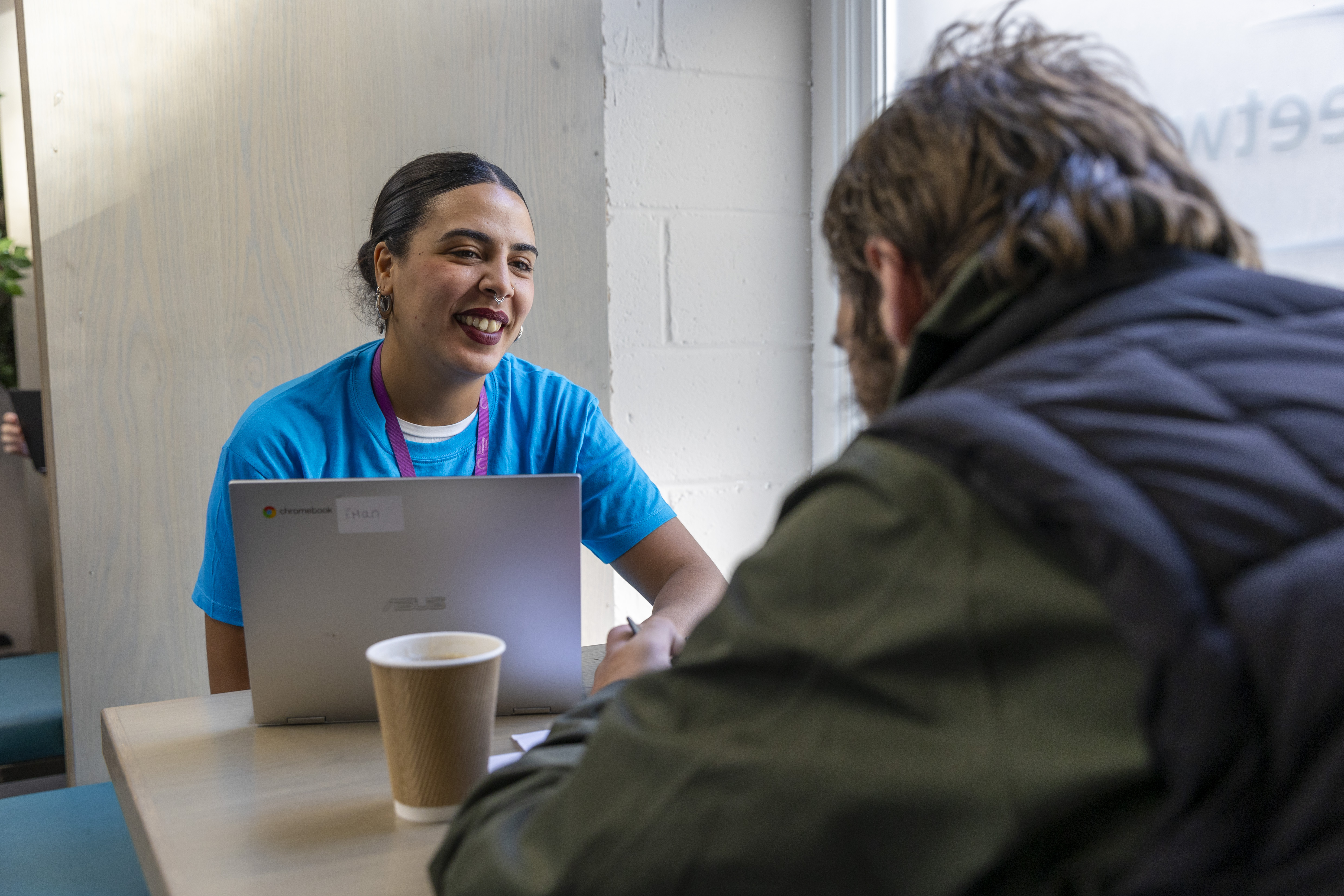 Safe places and support - our Edinburgh Support Hub on Holyrood Road.